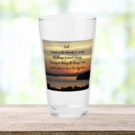 Copo De Pint Serenity Prayer Orange Seascape Sunset