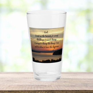 Copo De Pint Serenity Prayer Orange Seascape Sunset