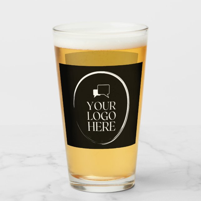 Copo De Pint Seu Logotipo Aqui Moderno (Frente (Preenchido))
