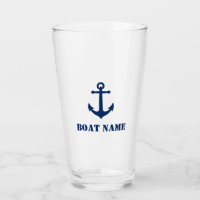 Seu nome de barco Vintage Marinho de ancoragem náu