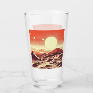 Copo De Pint SF Mars Landscape Woodcut 2