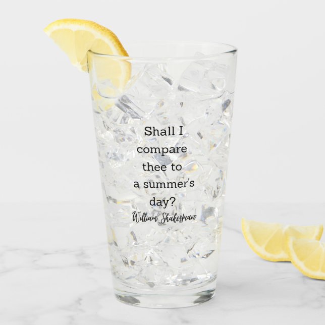 Copo De Pint Shakespeare Summer Quote Decor For Home (Gelo frontal)