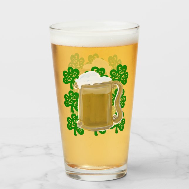 COPO DE PINT SHAMROCKS (Frente (Preenchido))
