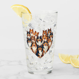 Copo De Pint Sheltie Heart Illustration Cute Shetland Sheepdog