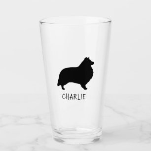 Copo De Pint Shetland Sheepdog Silhouette Sheltie Dog Personali