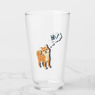 Copo De Pint Shiba pensativo Inu