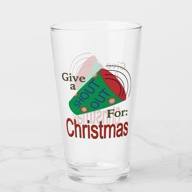 Copo De Pint Shout Out para o Natal (Frente)