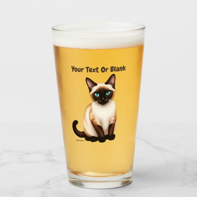 Copo De Pint Siamese Cat (Frente (Preenchido))