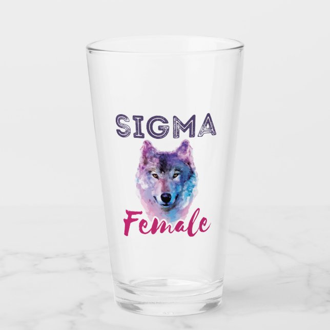 Copo De Pint Sigma Female Wolf Lone Loner Meme (Frente)