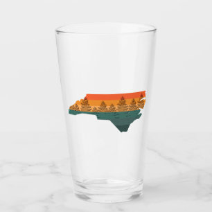 Copo De Pint Silhueta de Árvore da Carolina do Norte