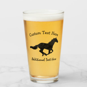 Copo De Pint Silhueta de galope da aguarela do cavalo