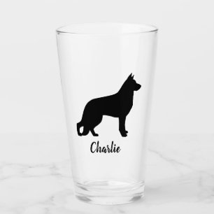 Copo De Pint Silhueta GSD do cão de german shepherd