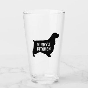 Copo De Pint Silhuette de Cachorro Espanhol Inglês Personalizad