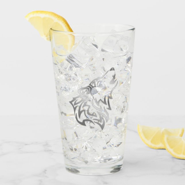 Copo De Pint Silver Howling Wolf (Gelo frontal)