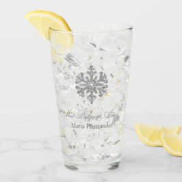 Copo De Pint Silver Snowflake Winter Quinceanera