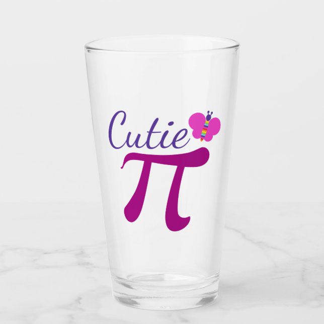 Copo De Pint Símbolo Cutie Pi Funny Math Pun (Frente)