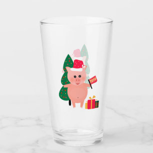 Copo De Pint Símbolo de feliz ano novo gotas de porco fofo cor