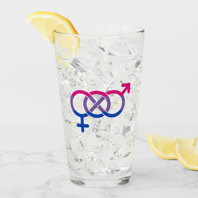 Copo De Pint Símbolo de Gênero da Bissexualidade (Gelo frontal)