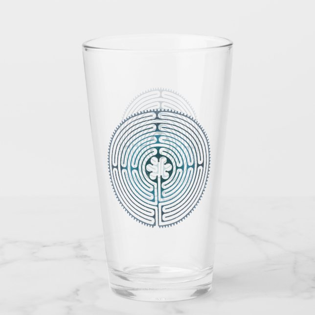 Copo De Pint Símbolo de Geometria Sagrado - Chartres Labyrinth  (Frente)