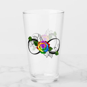 Copo De Pint Símbolo de Infinito com Rosa Arco-íris
