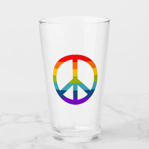Copo De Pint Símbolo de Paz do Arco-Íris