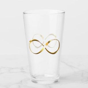Copo De Pint Símbolo Infinity do ouro