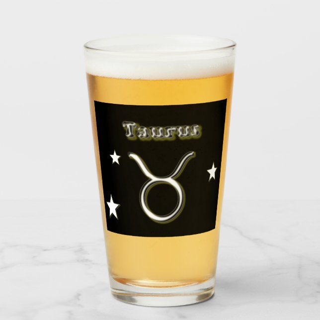 Copo De Pint Símbolo Taurus (Frente (Preenchido))