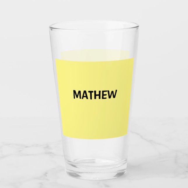 Copo De Pint simple initial letter monogram add your name lett  (Frente)