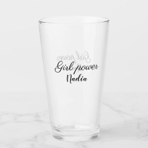 Copo De Pint simples poder feminino minimal adicionar nome text