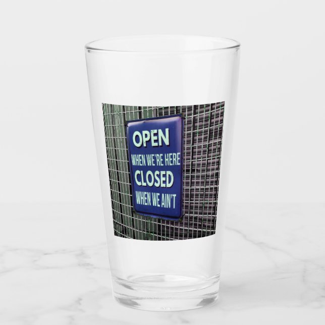 Copo De Pint Sinal Aberto Engraçado, Sinal Fechado Engraçado (Frente)