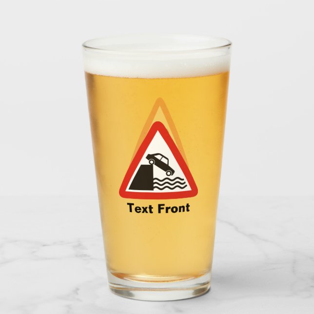 Copo De Pint Sinal de aviso do Quayside (Frente (Preenchido))