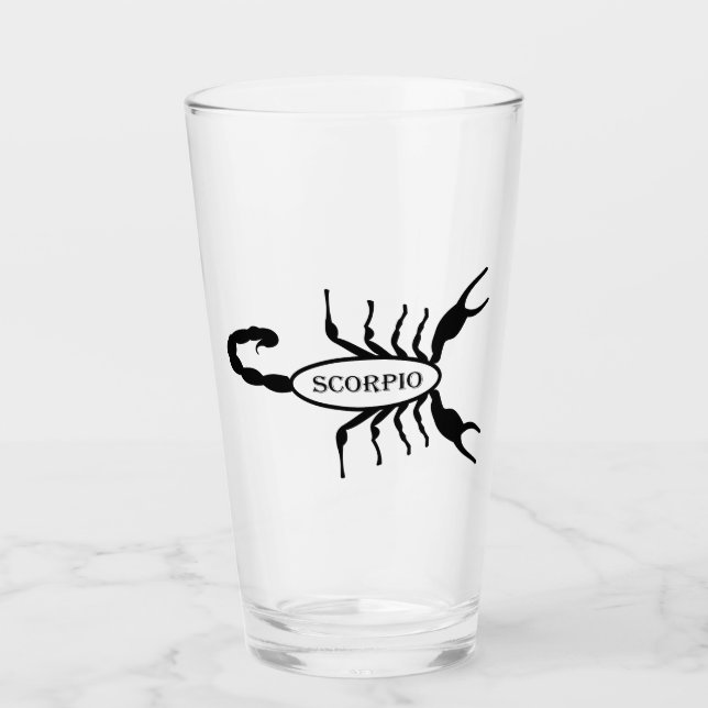 Copo De Pint Sinal de Estrela Scorpion Preta (Frente)