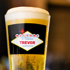 Copo De Pint Sinal de Las Vegas - Vidro de evento especial