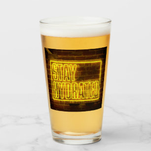 Copo De Pint Sinal de Neon Amarelo Hídrico