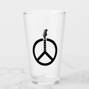 Copo De Pint Sinal de Paz com Guitarra
