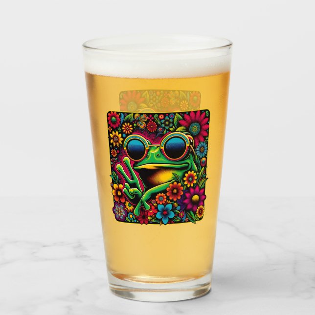 Copo De Pint Sinal de paz Legal Funky (Frente (Preenchido))