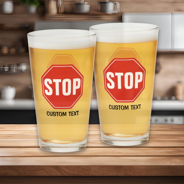 Copo De Pint Sinal de STOP (Criador carregado)