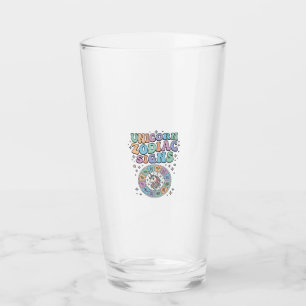 Copo De Pint Sinal Zodíaco Unicórnio Desenho Vetorial Kawaii_1