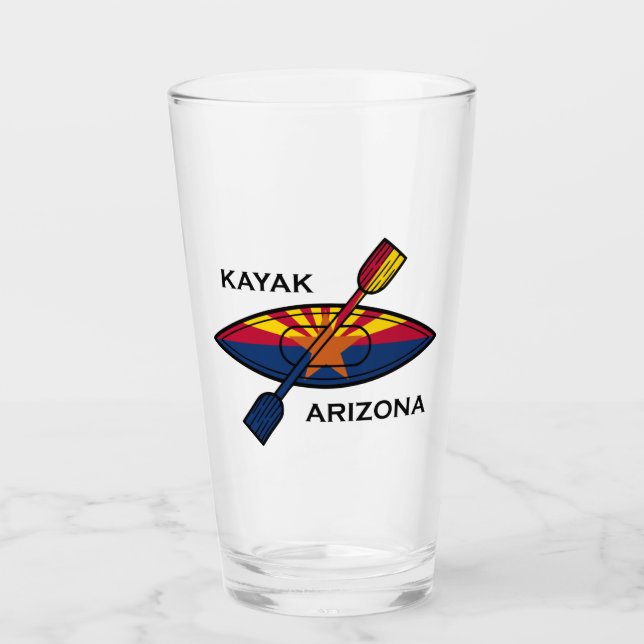 Copo De Pint Sinalizador de Arizona Kayak (Frente)