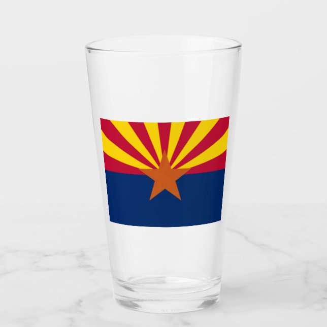 Copo De Pint Sinalizador do Estado da arizona (Frente)