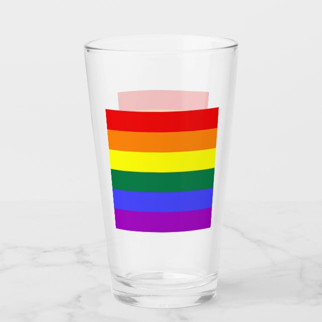 Copo De Pint Sinalizador orgulho gay Arco-Íris (Frente)