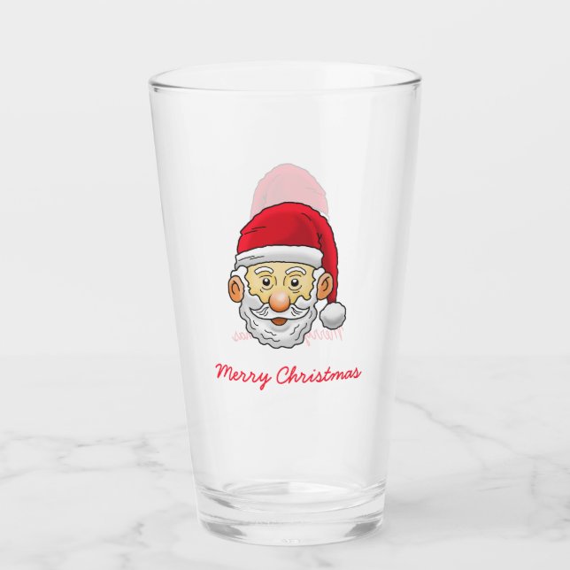 Copo De Pint Sinos de Natal com Papai Noel (Frente)