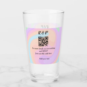 Copo De Pint site de casamento rsvp q r código adicionar texto