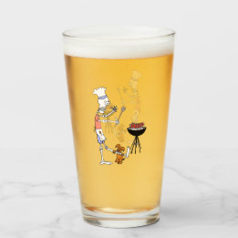 Copo De Pint Skeleton Chef Grieling CHURRASCO e Cachorro Gangan