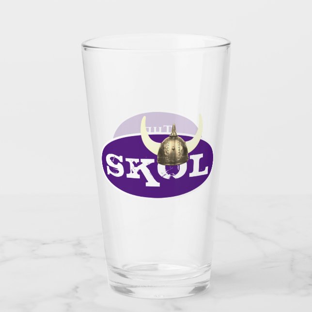 Copo De Pint Skol e Capacete de Viking com Chifres (Frente)
