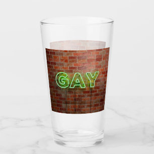 Copo De Pint SlipperyJoe letreiro neon gay iluminado brilhante