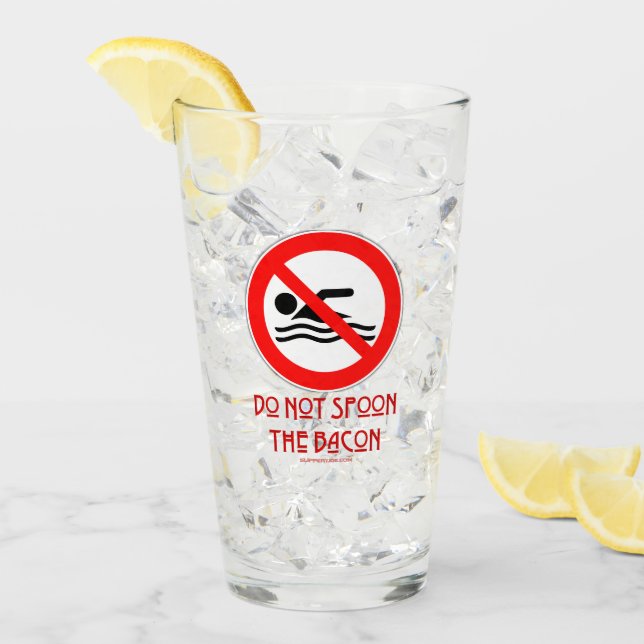 Copo De Pint SlipperyJoe's Do Not Spoon Bacon Red Warman (Gelo frontal)