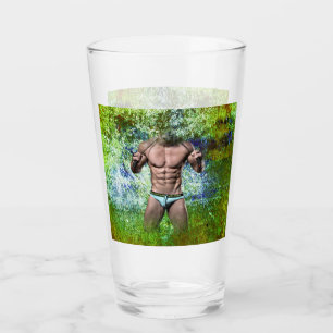 Copo De Pint SlipperyJoe's homem adulto altamente musculoso sem