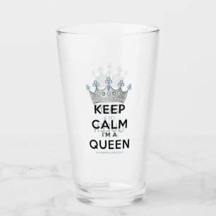 Copo De Pint SlipperyJoe's rainha mantenha a calma coroa de pra