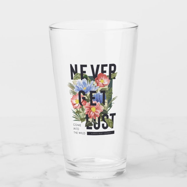 Copo De Pint Slogan Floral Nunca Perdido (Frente)